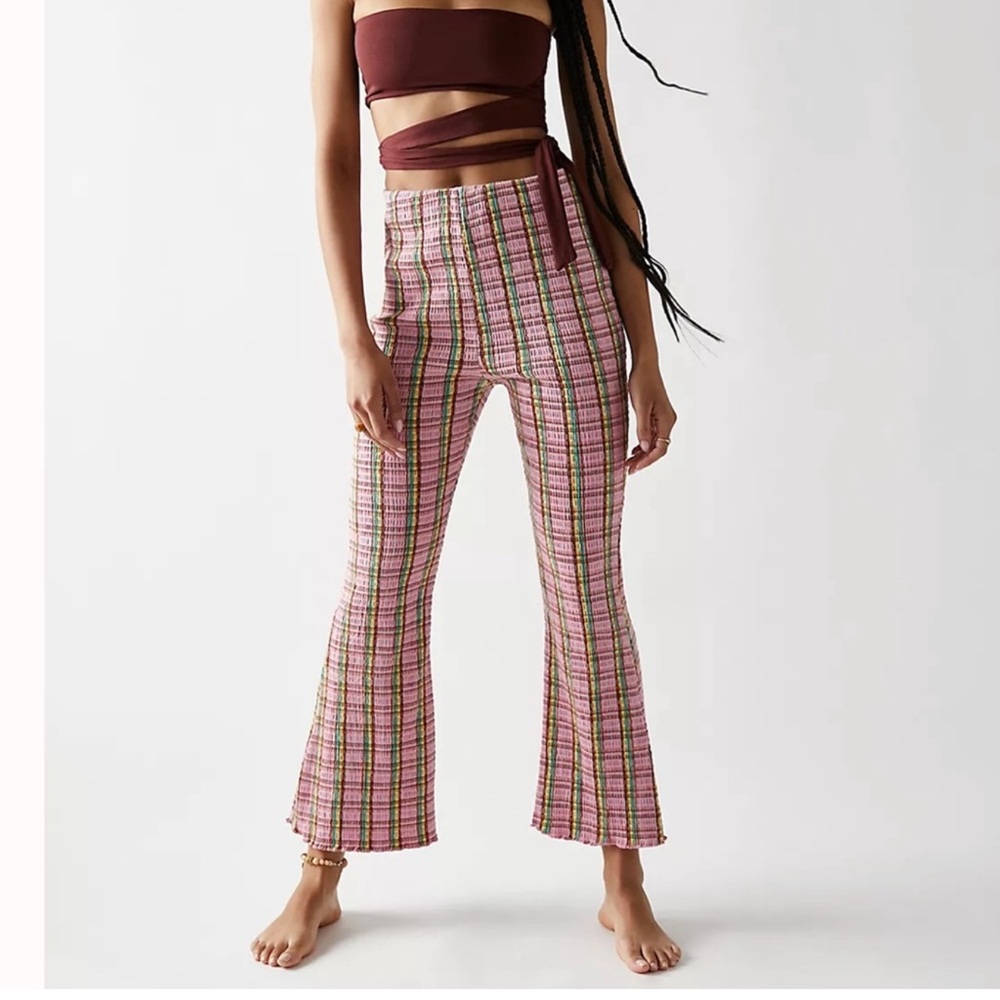 Free People Fine Line Slim Pants Pink Combo 🩷 Size XS